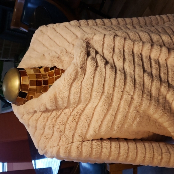 BB DAKOTA~ XS~FAUX FUR, PALE PINK WOMAN'S COAT - Picture 2 of 8